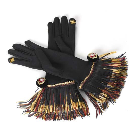 SUBVERSIVE JEWELRY Raffia Fringe Gloves Cotton, le