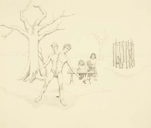 ALISON ELIZABETH TAYLOR, b. 1973 Brownie Pin, 2004: ALISON ELIZABETH TAYLOR, b. 1973 Brownie Pin, 2004 Graphite on paper. 20 ⅜ x 24 in. (51.8 x 61 cm). PROVENANCE Adam Baumgold Gallery, New York