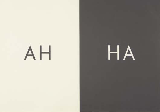 BRUCE NAUMAN, b. 1941 Ah Ha, 1975 Screenprint on p