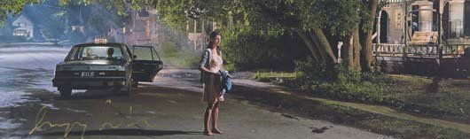 GREGORY CREWDSON, b. 1962 Production Still (from B: GREGORY CREWDSON, b. 1962 Production Still (from Beneath the Roses), 2003 Digital c-print, flush mounted on Dibond. 9 ¾ x 32 ¾ in. (24.8 x 83.2 cm). Signed lower edge.