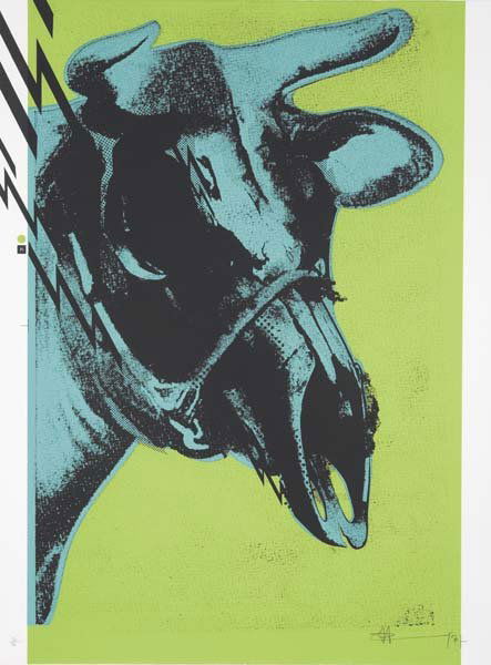 PAUL INSECT, b.1971 Dead Cow, 2007 Screenprint on: PAUL INSECT, b.1971 Dead Cow, 2007 Screenprint on paper. 30 x 22 ¾ in. (76.2 x 57.8 cm). Signed, dated, numbered and stamped lower edge. This work is from an edition of 50. PROVENANCE Pictures