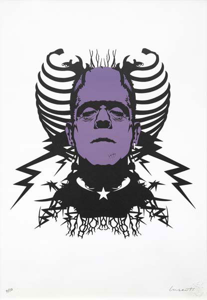 PAUL INSECT, b. 1971 Frankenstein, 2004 Screenprin: PAUL INSECT, b. 1971 Frankenstein, 2004 Screenprint on paper. 19 ¾ x 13 ¾ in. (50.2 x 34.9 cm). Signed, numbered and stamped lower edge. This work is from an edition of 10. PROVENANCE Pi