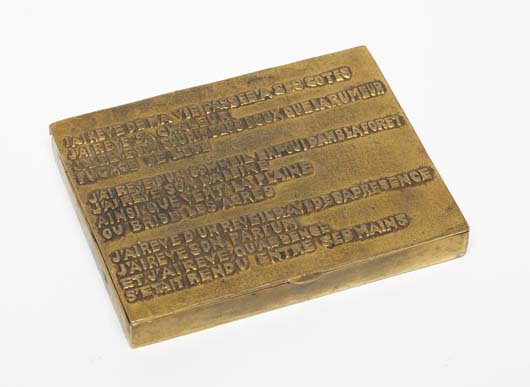 LINE VAUTRIN, 1913-1997 Compact, ca. 1950 Gilt bro