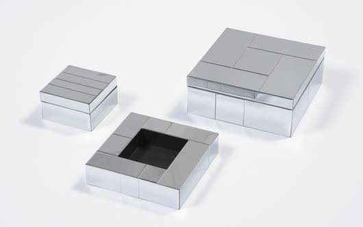PAUL EVANS, 1931-1987 Set of three "Cityscape" box