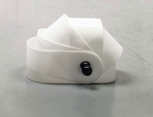 SUPERSTUDIO: "Gherpe" lamp, 1967 Acrylic, chrome-plated steel. 15 x 21 x 12 in. (38.1 x 53.3 x 30.5 cm). Manufactured by Design Center / Poltronova, Italy.