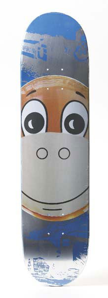 JEFF KOONS, b. 1955: Monkey Train, 2006 Acrylic and print on skateboard deck. 31 1/8 x 7 3/4 in. (79.1 x 19.7 cm). PROVENANCE Supreme, New York