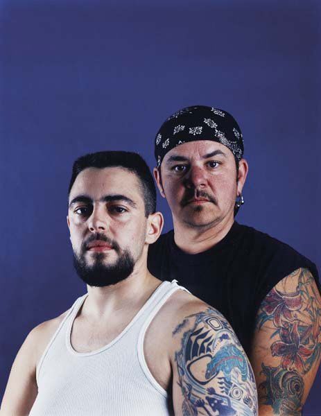 CATHERINE OPIE, b. 1961: Mike and Sky, 1993 Dye destruction print. 19 1/8 x 14 7/8 in. (48.6 x 37.8 cm). Signed, titled, dated and numbered on verso. This work is from an edition of 8.