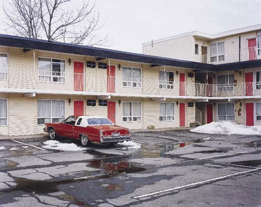 ALEC SOTH, b. 1969: Fairway Motor Inn, 2005 C-print. 23 7/8 x 30 in. (60.6 x 76.2 cm). Signed on label on reverse of the frame. This work is from an edition of 10. PROVENANCE Gagosian Gallery, New York; Private Collectio
