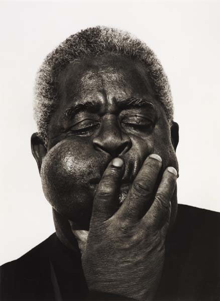 HERB RITTS, 1952-2002: Dizzy Gillespie, Paris, 1989 Gelatin silver print, flush mounted on board. 39 x 29 in. (99.1 x 73.7 cm). Signed, titled, dated and numbered on reverse of the mount. This work is from an edition of 12 