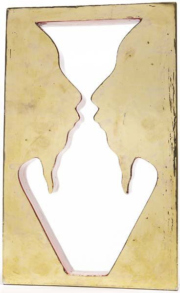 HOWARD KOTTLER, 1930-1989: Royal Red Vase Glazed ceramic. 13 x 8 x 1 1/2 in. (33 x 20.3 x 3.8 cm). Titled on bottom.