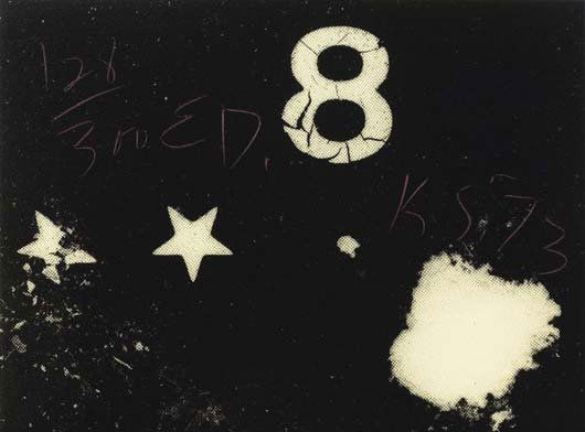 KEITH SONNIER, b. 1941: Untitled, 1973 Screenprint on paper. 8 3/4 x 12 in. (22.2 x 30.5 cm). Initialed, dated and numbered on front. Stamped on verso. This work is from an edition of 300.