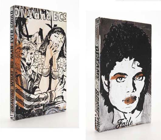 FAILE, active since 1999: Agony and Ecstasy / MJ, 2007 Screenprint and acrylic on six-sided box. 20 x 11 7/8 x 2 in. (50.8 x 30.2 x 5.1 cm). PROVENANCE Gallery Nosco, London