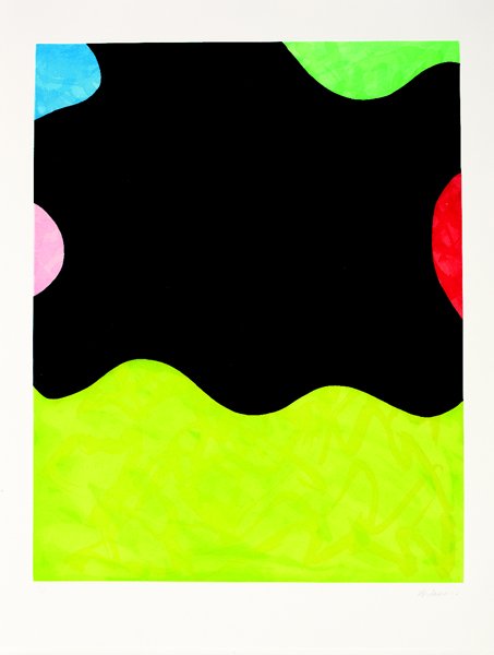 MARY HEILMANN, 2002: Hip Hop, b. 1940 Aquatint in colors, on Arches paper, with full margins, I. 32 5/8 x 25 3/4 in. (82.9 x 65.4 cm); S. 39 x 30 in. (99.1 x 76.2 cm). signed, dated '02' and numbered 9/25 in pencil (there