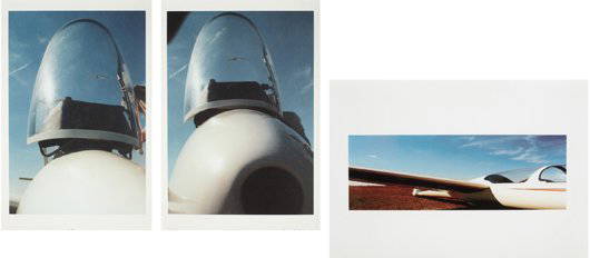 EBERHARD HAVEKOST, 2002: Windmesser 1.2 and 2.2; and Flugzeng, b. 1967 Three photo-lithographs in colors, on wove paper, with full margins, Windmesser both I. 13 3/4 x 9 7/8 in. (34.9 x 25.1 cm); Flugzeng I. 4 3/4 x 13 3/4 in
