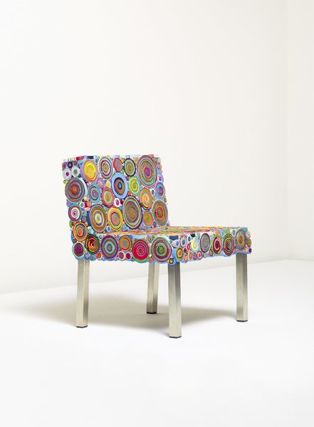FERNANDO AND HUMBERTO CAMPANA, b. 1961, b. 1953: Sonia Diniz" chair, 2003 Carpet, rubber, EVA, fabric, stainless steel. 31 in. (78.7 cm.) high. Produced by Estudio Campana, Brazil. From an edition of 12 plus four artist's proofs and two prototypes.