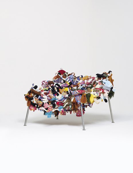 FERNANDO AND HUMBERTO CAMPANA, b. 1961, b. 1953: Multidão" chair, designed 2003, executed 2006 Rag dolls, brushed steel. 28 3/4 in. (73 cm.) high. Produced by Estudio Campana, Brazil. Number two from an edition of 35 plus five artist's proofs and t