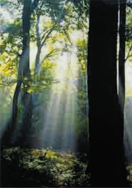 THOMAS RUFF, Jpeg wd01, 2005: Jpeg wd01, 2005 C-print with Diasec face in the artist's wooden frame.. 258 x 188 cm.(101 5/8 x 74 in).. Signed, titled, dated 'Thomas Ruff wd01 2005' and numbered of three on the reverse. This work i