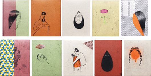 BARRY MCGEE, Drypoint on Acid, 2006: Drypoint on Acid, 2006 A portfolio of ten etchings, aquatints and screenprints on wove paper in wooden box.. Each approximately: 20.3 x 15.2 cm. (8 x 6 in).. Each is signed or initialed and numbered