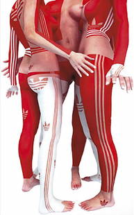 KIM JOON, We-Adidas, 2005: We-Adidas, 2005 C-print.. 190 x 120 cm. (74 3/4 x 47 1/4 in).. Signed, titled 'We-Adidas Kim Joon' and numbered of eight on a label adhered to the reverse. This work is from an edition of eight. ̶