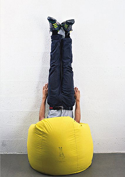 ERWIN WURM, The Ass of Sigmund Freud, 2004: The Ass of Sigmund Freud, 2004 Polystyrene-filled bean bag.. 65 x 75 x 70 cm. (25 1/2 x 29 1/2 x 27 1/2 in).. Inscribed 'stand on your head, lean your legs against the wall and think of Freud's ass' a