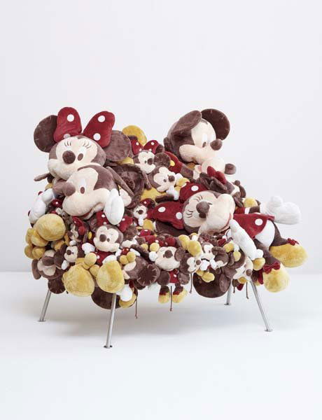 FERNANDO AND HUMBERTO CAMPANA, b. 1961, b. 1953: Cartoon" chair, 2007 Stuffed toy animals, tubular stainless steel. 40 in. (101.6 cm) high. Produced by Estudio Campana, Brazil. Number six from the edition of 25, plus five from the Disney Collection