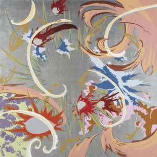 FERNANDA BRUNET, b. 1964: POK, 2004 Acrylic on linen. 78 1/2 x 78 1/2 in. (199.4 x 199.4 cm). Signed, titled and dated "F. Brunet 'POK' 2004" on the reverse. PROVENANCE Acquired directly from the artist