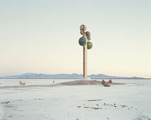 NADAV KANDER, Monument, Utah, USA from God's Countr: Colour coupler print, printed 2009. 96.5 x 123.2 cm. (38 x 48 1/2 in). Signed in ink on the reverse of the flush-mount; signed, titled, dated and numbered 2/5 in ink on a label affixed to the reverse