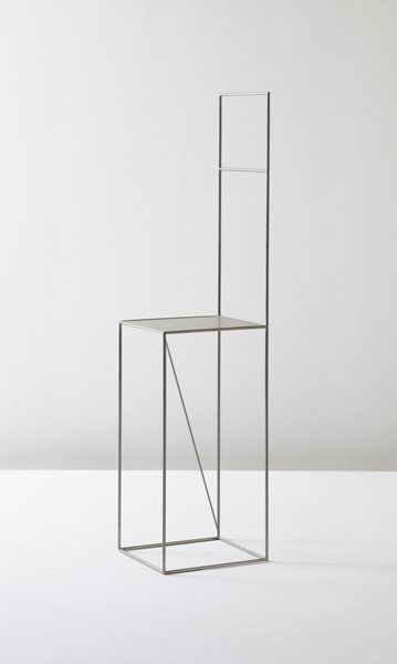 ROBERT WILSON, 'Pierre Curie Chair', 1996-1997: 'Pierre Curie Chair', 1996-1997 Stainless steel. 120 cm. (47 1/4 in.) high. Produced for RW Work Ltd by La Paloma under the supervision of Paula Cooper Gallery, New York. Number 11 from the edition of