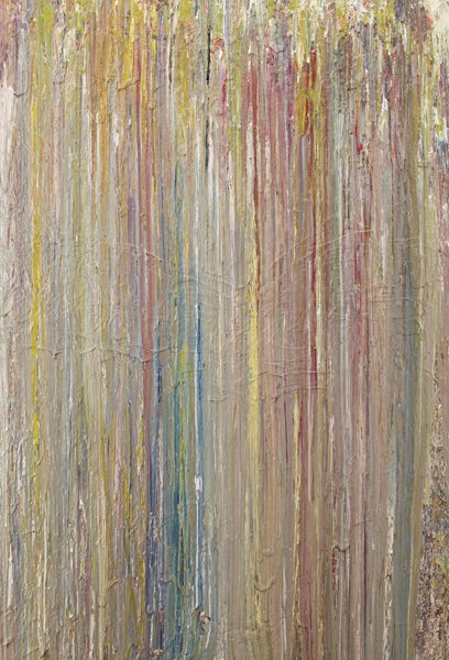 LARRY POONS, Cotherman: Cotherman, 1981 Acrylic on canvas. 262.3 x 176.2 cm.(103 1/4 x 69 3/8 in). Signed, titled and dated 'Larry Poons 1981 Cotherman' on the reverse. PROVENANCE Acquired directly from the artist 'When I wa