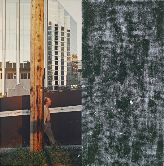 IAN WALLACE, Untitled: Untitled, 1989 Diptych: acrylic and photolaminate on canvas. Overall: 244.1 x 243.8 cm. (96 1/8 x 96 in). Stamped, signed and dated 'Ian Wallace 89' on the reverse of each panel.‡ ♠ PROVEN