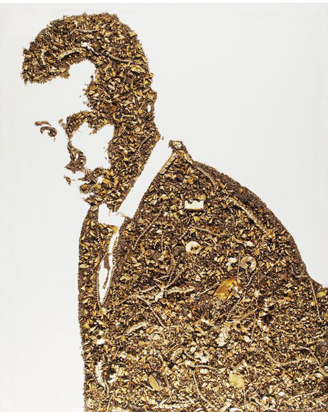 VIK MUNIZ, Self-Portrait (Golden Boy): Self-Portrait (Golden Boy), 2005 Digital c-print. 152.5 x 122 cm. (60 x 48 in). Signed and dated 'Vik Muniz 2005' on a label adhered to the reverse. PROVENANCE Galeria Fortes Vilaça, Sao Paulo