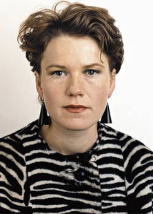 THOMAS RUFF, Portrait (Pia Fries): Portrait (Pia Fries), 1985 C-print. 24 x 18 cm. (9 1/2 x 7 1/4 in). Signed and dated 'Th. Ruff 1985' on a label adhered to the reverse. This work is from an edition of twelve.‡ ♠PROVENANC