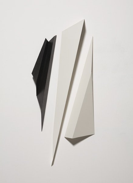 KATJA STRUNZ, Untitled, 2005: Untitled, 2005 Painted wood in three parts. 68 x 29 x 5 1/2 in. (172.7 x 73.7 x 14 cm) overall. Signed "K Strunz" on the third element. PROVENANCE Andersen's Contemporary, Berlin It was as a student i