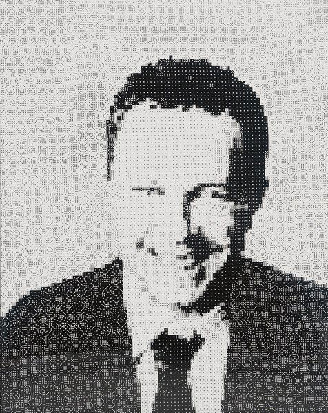 VIK MUNIZ, (Self portrait) Lucky, 2005: (Self portrait) Lucky, 2005 C-print. 60 1/4 x 47 1/4 in. (153 x 120 cm). Signed and dated "Vik Muniz 2005" on a label adhered to the reverse. This work is from an edition of six. PROVENANCE Acquired d