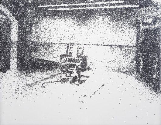 VIK MUNIZ, Electric Chair (Pictures of Glitter), 2: Electric Chair (Pictures of Glitter), 2001 C-print. 48 x 64 7/8 in. (121.9 x 164.8 cm). Signed "Vik Muniz" and numbered of five on a label adhered the reverse. This work is from an edition of five. PR