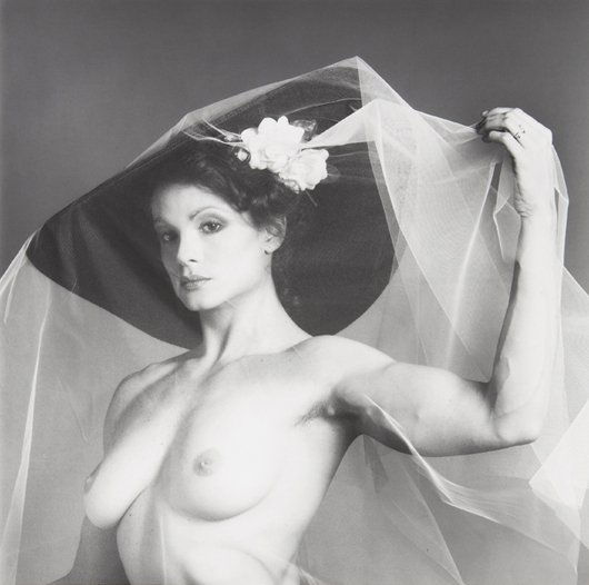 ROBERT MAPPLETHORPE, Lisa Lyon, 1982: Lisa Lyon, 1982 Gelatin silver print, flush-mounted. 15 1/8 x 15 1/4 in. (38.4 x 38.7 cm). Signed and numbered AP 1/2 in ink in the margin. One from an edition of 10 plus 2 artist's proofs. PHOTOGRAPH