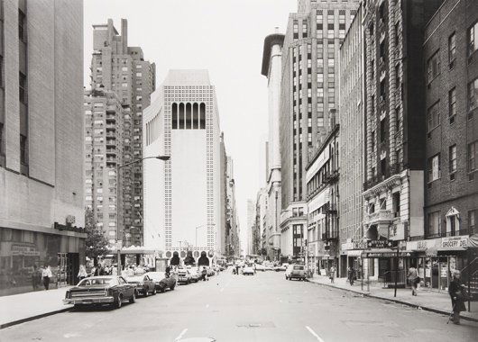 THOMAS STRUTH, 58th Street at 7th Avenue, New York: 58th Street at 7th Avenue, New York, 1978 Gelatin silver print. 14 1/4 x 20 in. (36.2 x 50.8 cm). Signed in pencil, printed title, date and number 2/10 on a label affixed to the reverse of the frame.