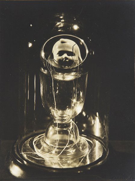 LEE MILLER, Object by Joseph Cornell Object, 1933: Object by Joseph Cornell Object, 1933 Gelatin silver print, mounted. 8 1/8 x 6 1/4 in. (20.6 x 15.9 cm). Signed in pencil on the recto; signed, dated and insribed 'for Julien, In deepest appreciation,