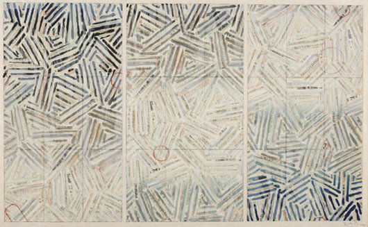JASPER JOHNS: Usuyuki , 1981 Screenprint in colors, on Kurotani Kozo paper, with full margins, I. 27 5/8 x 45 1/2 in. (70.2 x 115.6 cm); S. 29 1/4 x 46 3/4 in. (74.3 x 118.7 cm), signed, dated `81' and numbered 8