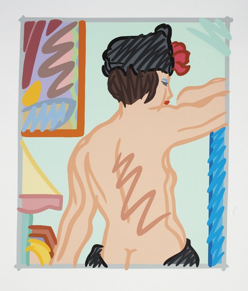 TOM WESSELMANN: 1960 Judy with Black Hat, 1997 Screenprint in colors, on Coventry paper, with full margins, I. 39 1/4 x 33 in. (99.7 x 83.8 cm); S. 47 7/8 x 39 7/8 in. (121.6 x 101.3 cm), signed and numbered 61/65 in