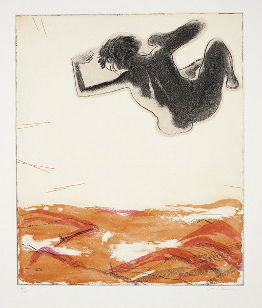 MARY FRANK: Did you Ever?, 2008 Etching and aquatint in colors, on wove paper with a trident watermark, with full marigns, I. 24 x 17 3/4 in. (61 x 45.1 cm); S. 29 7/8 x 22 1/4 in. (75.9 x 56.5 cm), signed and nu