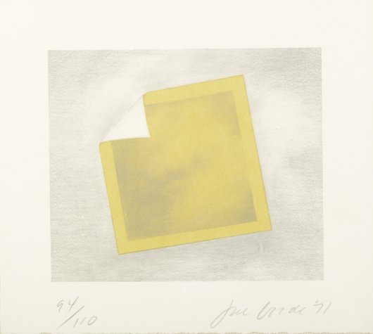 JOE GOODE: Untitled, 1971 Lithograph with screenprint in colors, on Copperplate Deluxe paper, with full margins, I. 5 7/8 x 6 7/8 in. (14.9 x 17.5 cm); S. 8 1/2 x 9 1/2 in. (21.6 x 24.1 cm), signed, dated `71'