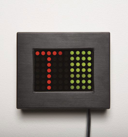 JENNY HOLZER, Under A Rock: Under A Rock Three-color LED sign. 4 x 5 x 1 1/2 in. (10.2 x 12.7 x 3.8 cm). Edition 15/100, in working order.