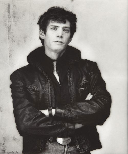GILLES LARRAIN, Portrait of Robert Mapplethorpe, Ne: Portrait of Robert Mapplethorpe, New York, 1984 Gelatin silver print, printed 1996. 14 x 12 7/8 in. (35.6 x 32.7 cm). Signed and dated in ink on the recto; signed, titled 'N.Y.' and dated in pencil on