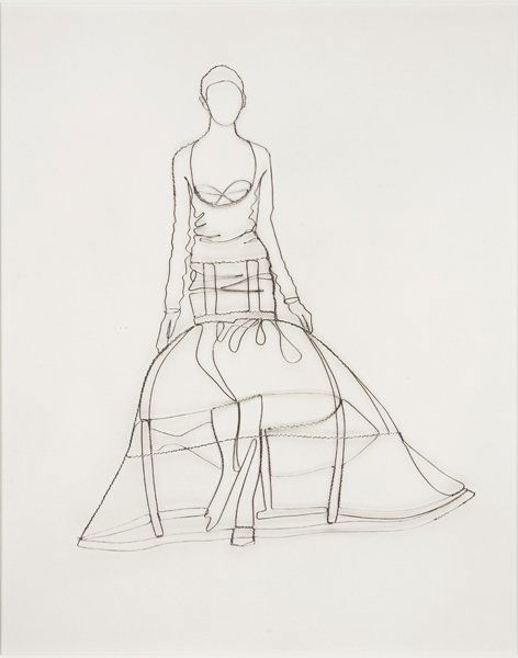 VIK MUNIZ, Rochas from Pictures of Wire, 2005: Rochas from Pictures of Wire, 2005 Gelatin silver print. 21 7/8 x 17 1/2 in. (55.6 x 44.5 cm). Signed, dated in ink, printed title and number on a gallery label affixed to the reverse of the frame. On