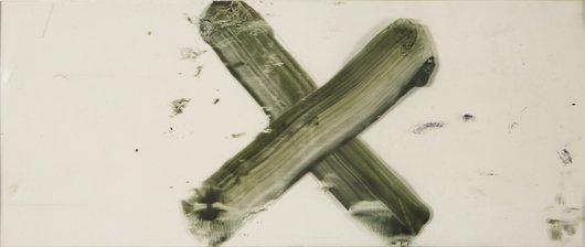 JAMES NAHRES, Untitled: Untitled Acrylic paint on acetate. 9 1/4 x 20 1/2 in. (23.5 x 52.1 cm). PROVENANCE Acquired directly from the artist