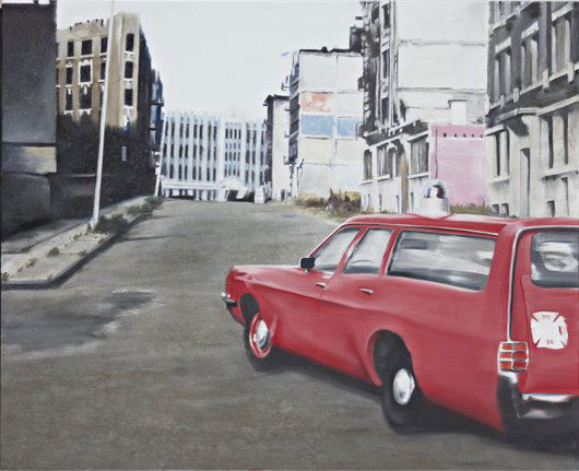 SLAWOMIR ELSNER, PANORAMA (21), 2006: PANORAMA (21), 2006 Oil on canvas. 65 × 80.3 cm (25 5/8 × 31 5/8 in). Signed, titled and dated 'Slawomir Elsner 2006 "PANORAMA" (21)' on the overlap. ♠ • PROVENANCE Sutton Lane, London E