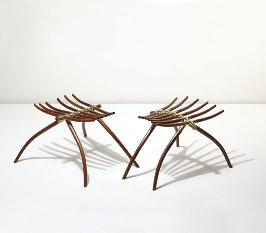 ALEX ROSKIN, Pair of "Skeleton" stools, 2006
