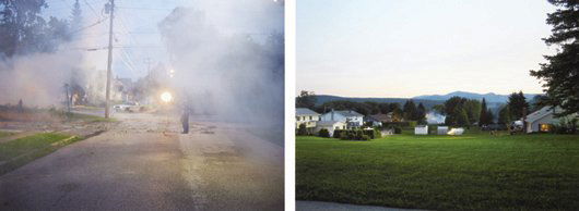 GREGORY CREWDSON, Two works: Production Still (Lib: Two works: Production Still (Library Street #2) and Production Still (Brightview #2), 2003 Digital c-prints. Each 14 x 18 in. (35.6 x 45.7 cm) paper size. Each signed and dated "Gregory Crewsaon 2003"