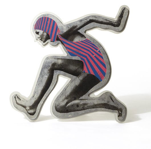 LARRY RIVERS, Swimmer, 1970: THIS LOT IS SOLD WITH NO RESERVE Swimmer, 1970 Screenprint in colors, on plastic. Incised with signature and numbered 1/100, published by Marlborough Graphics, New York and London. 9 x 9 in. (22.9 x 2